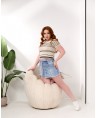 Шорты-юбка джинсовые женские Sport W4-043A - фото 5