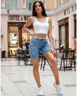 Капри джинсовые женские Boyfriend W1698A